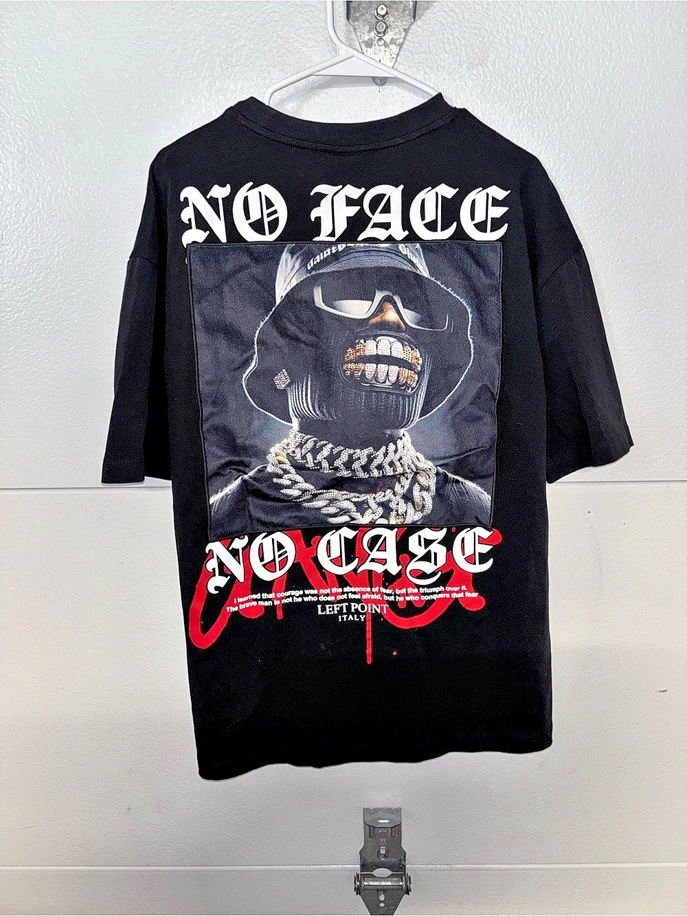 Left Point No Cage Left Point graphic tee Graphic Tee in Black & Red Size 2XL